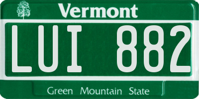 VT license plate LUI882