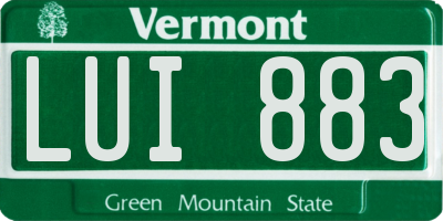 VT license plate LUI883