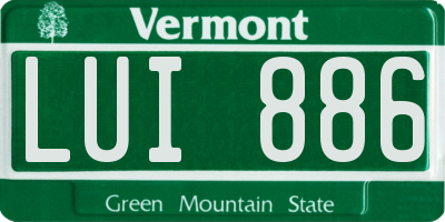 VT license plate LUI886