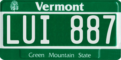 VT license plate LUI887