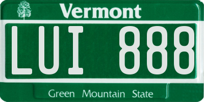 VT license plate LUI888