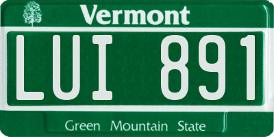 VT license plate LUI891