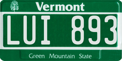 VT license plate LUI893