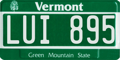 VT license plate LUI895