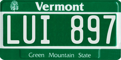 VT license plate LUI897