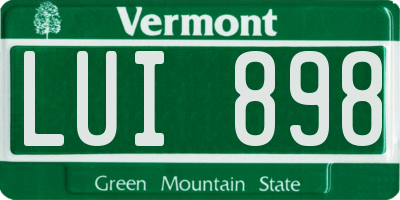 VT license plate LUI898