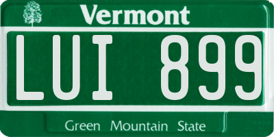 VT license plate LUI899