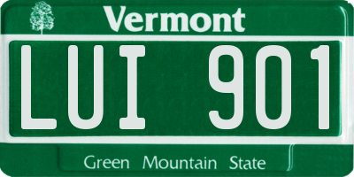 VT license plate LUI901