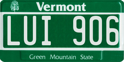 VT license plate LUI906