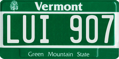 VT license plate LUI907