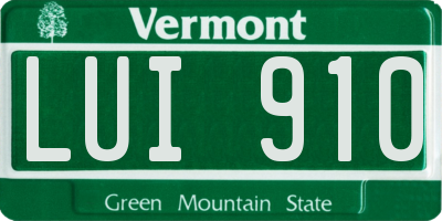 VT license plate LUI910