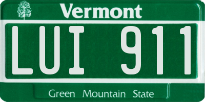 VT license plate LUI911