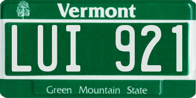 VT license plate LUI921