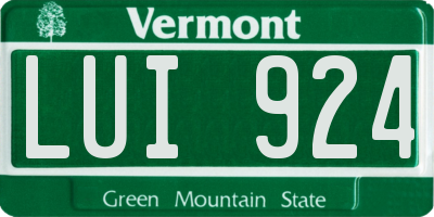 VT license plate LUI924