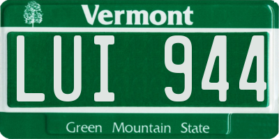 VT license plate LUI944