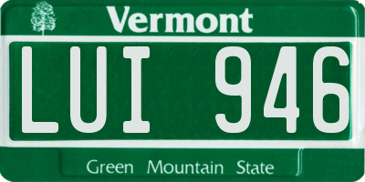 VT license plate LUI946
