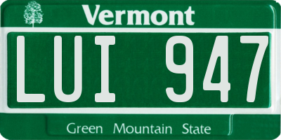 VT license plate LUI947