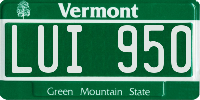 VT license plate LUI950