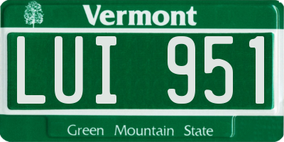 VT license plate LUI951