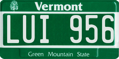 VT license plate LUI956