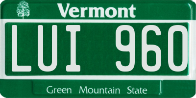 VT license plate LUI960