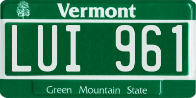 VT license plate LUI961