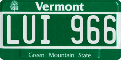 VT license plate LUI966