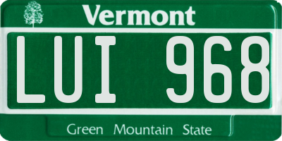 VT license plate LUI968