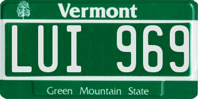 VT license plate LUI969