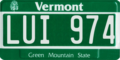VT license plate LUI974