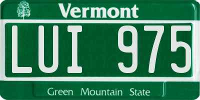 VT license plate LUI975