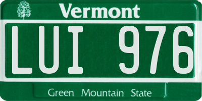 VT license plate LUI976