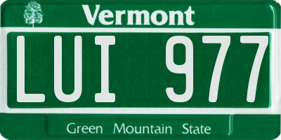 VT license plate LUI977