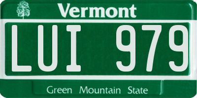 VT license plate LUI979
