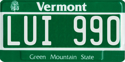 VT license plate LUI990
