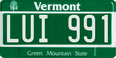 VT license plate LUI991