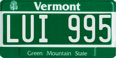 VT license plate LUI995