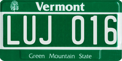 VT license plate LUJ016