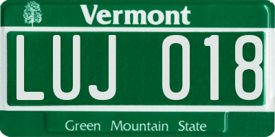 VT license plate LUJ018