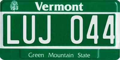 VT license plate LUJ044
