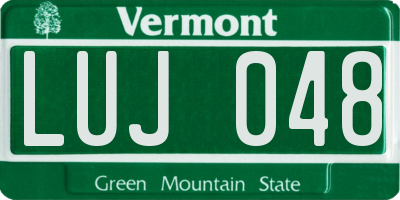 VT license plate LUJ048