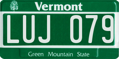 VT license plate LUJ079
