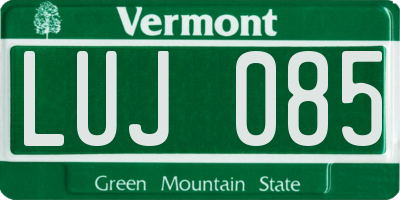 VT license plate LUJ085