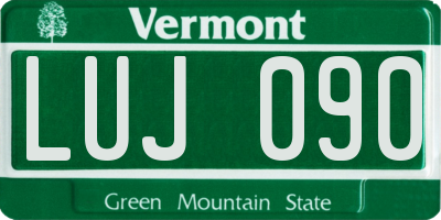 VT license plate LUJ090