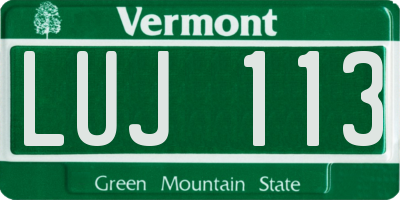 VT license plate LUJ113