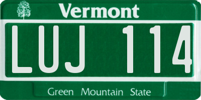 VT license plate LUJ114