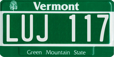 VT license plate LUJ117