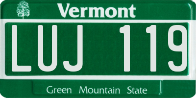 VT license plate LUJ119