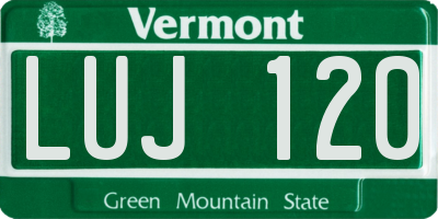 VT license plate LUJ120