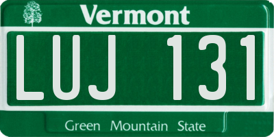 VT license plate LUJ131